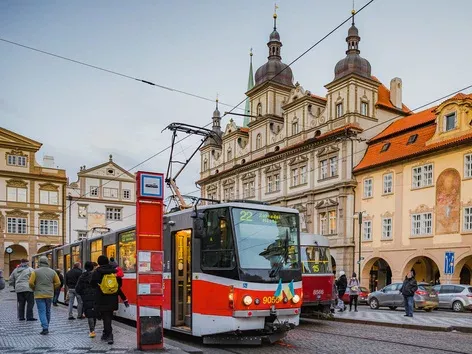 Where in Europe is there free public transportation for Ukrainians?