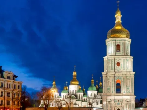 Während seines Angriffs auf Kiew beschädigte Russland die St. Sophia Kathedrale, eine der ältesten Kirchen der Ukraine